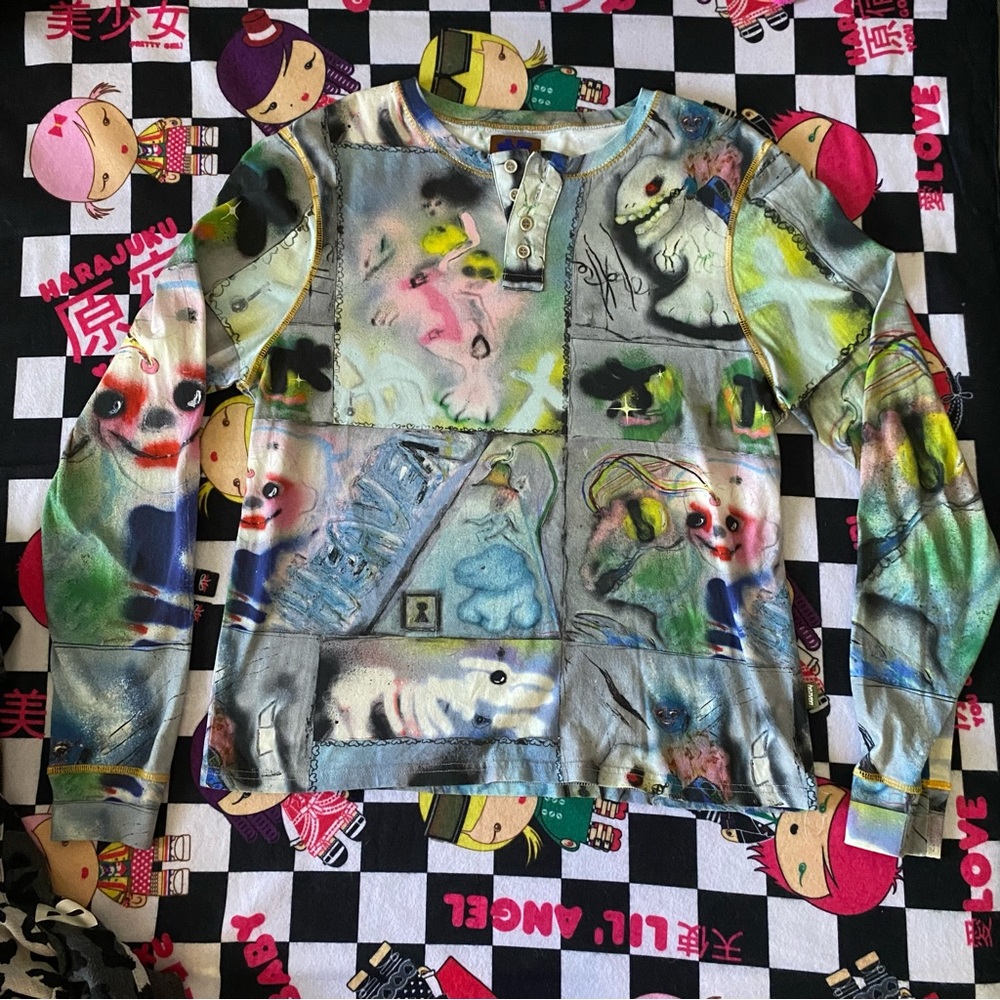 Heaven Marc Jacobs Punk Playground Long Sleeve Tee RARE Barely Used